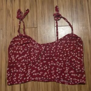 Melrose Place Floral Red Women's Top